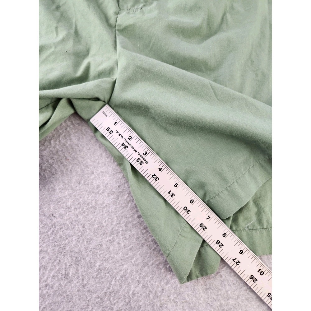 Vintage Cotton Poly Blend Pajama Bottoms Shorts Lightweight Green PJs Mens Large - Picture 4 of 10